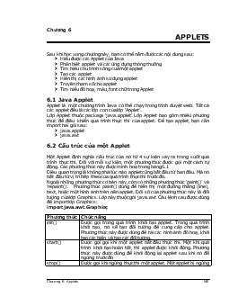 Core Java - Chương 6: Applets