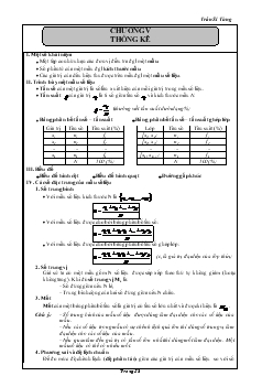 Đại số 10 - Chương 5: Thống kê