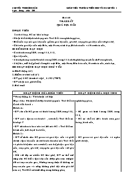 Giáo án lớp 3 bài 60: Trái đất: Quả địa cầu