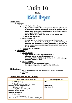 Giáo án lớp 3 môn tập đọc: Đôi bạn