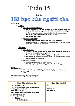 Giáo án lớp 3 môn tập đọc: Hũ bạc của người cha
