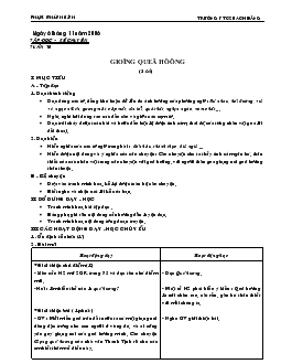 Giáo án lớp 3 môn tập đọc, kể chuyện: Giọng quê hương - Phạm Khánh Bình
