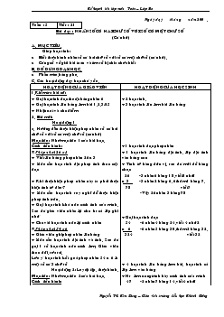Giáo án lớp 3 môn toán: Nhân số có hai chữ số với số có một chữ số (có nhớ)