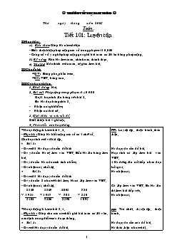 Giáo án lớp 3 môn toán tiết 101: Luyện tập
