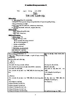 Giáo án lớp 3 môn toán tiết 106: Luyện tập