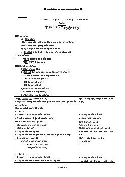 Giáo án lớp 3 môn toán tiết 121: Luyện tập
