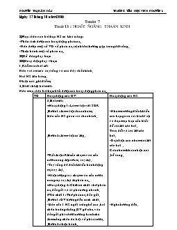 Giáo án lớp 3 tiết 3: Hoạt động thần kinh