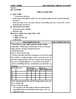 Giáo án lớp 3 tiết 41: Thân cây