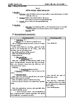 Giáo án lớp 3 tiết 9: Phòng bệnh tim mạch