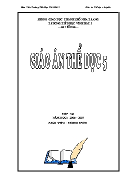 Giáo án thể dục 5