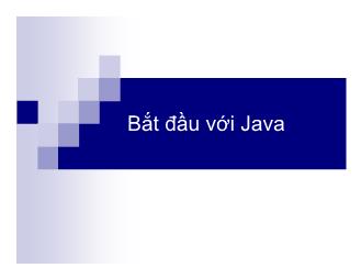 Java - Bắt đầu với Java