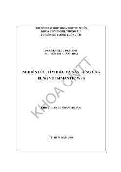 Khóa luận Nghiên cứu, tìm hiểu và xây dựng ứng dụng với Semantic Web