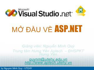 Lập trình Visual Studio.net - Mở đầu về ASP.NET