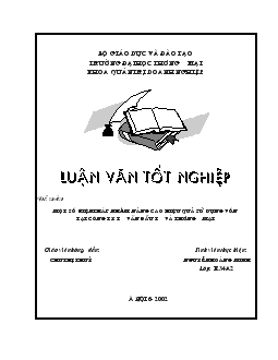 Luận văn Tìm một số biện pháp nhằm nâng cao hiệu quả sử dụng vốn tại công ty tư vấn đầu tư và thương mại