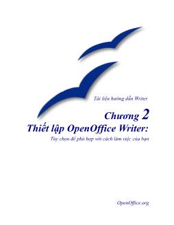 Migration Guide - Chương 2: Thiết lập OpenOffice Writer - Tùy chọn để phù hợp với cách làm việc của bạn
