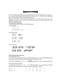 Môn toán lớp 6: Các phương pháp tính tổng và bất đẳng thức tổng