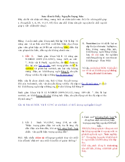 Những lỗi trong cuốn Sách giáo khoa Vật lí 12