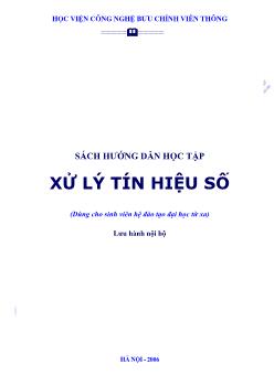 Sách hướng dẫn học tập Xử lý tín hiệu số