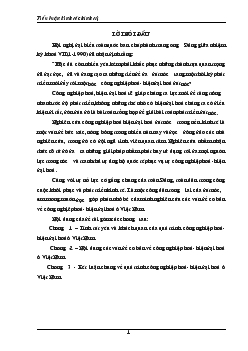 Tiểu luận Nghiên cứu nội dung các vấn đề cơ bản về công nghiệp hoá- hiện đại hoá ở Việt Nam