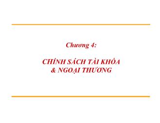 Bài giảng Chính sách tài khóa và ngoại thương