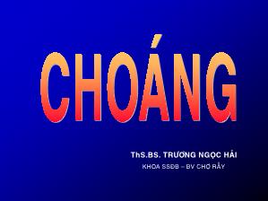 Bài giảng Choáng