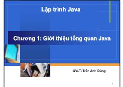 Bài giảng Giới thiệu tổng quan Java