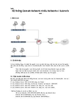 Bài giảng Hệ thống domain network nhiều networks / subnets