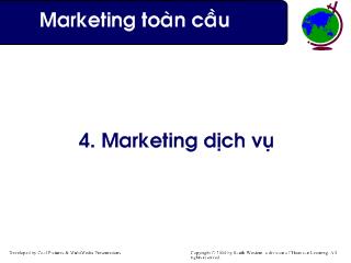 Bài giảng Marketing dịch vụ