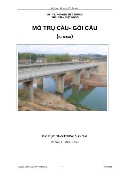 Bài giảng Mố trụ cầu, gối cầu