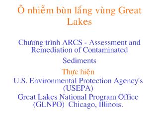 Bài giảng Ô nhiễm bùn lắng vùng Great Lakes