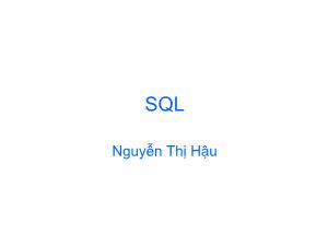 Bài giảng SQL