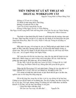 Bài giảng Tiến trình xử lý kỹ thuật số digital workflow cs3