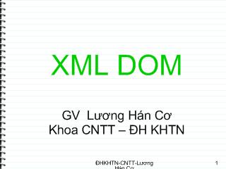Bài giảng Xml dom