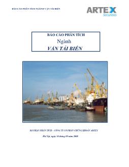 Báo cáo Phân tích ngành vận tải biển