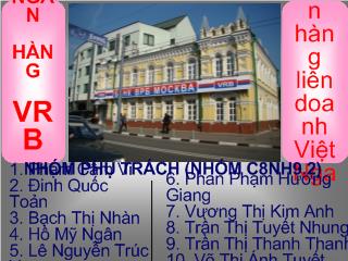 Đề tài Thuyết trình ngân hàng liên doanh Việt Nga VRB