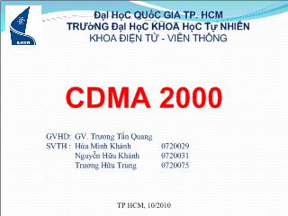 Đề tài Nghiên cứu CDMA 2000