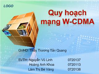 Đề tài Quy hoạch mạng W-CDMA