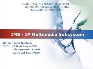 Đề tài Tìm hiểu ims - Ip Multimedia Subsystem