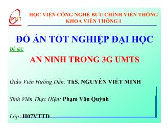Đồ án An ninh trong 3g UMTS - Phạm Văn Quỳnh