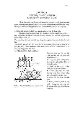 Bài giảng Các tổn thất của dòng khi chuyển động qua cánh