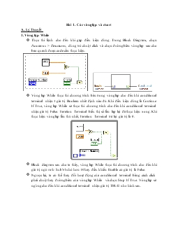 Bài giảng Các vòng lặp và chart