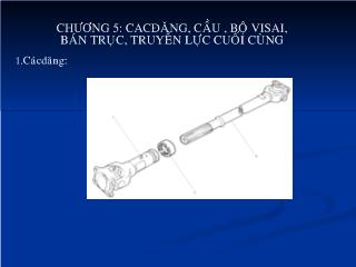 Bài giảng Cacđăng, cầu , bộ visai, bán trục, truyền lực cuối cùng