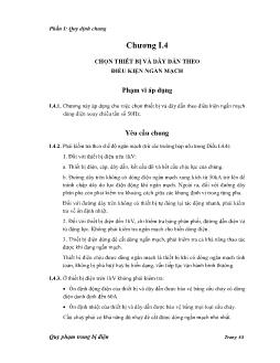 Bài giảng Chọn thiết bị và dây dẫn theo điều kiện ngắn mạch
