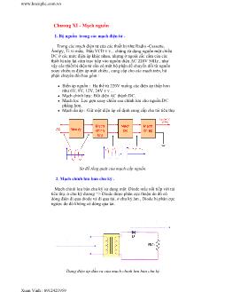 Bài giảng chương 11: Mạch nguồn