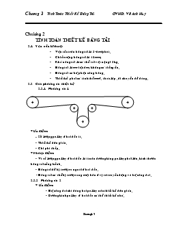 Bài giảng chương 2: Tính toán thiết kế băng tải