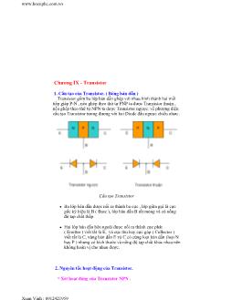 Bài giảng chương 9: Transistor