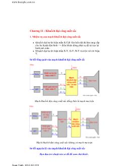 Bài giảng Khuếch đại công suất sắc