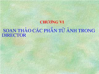 Bài giảng Soạn thảo các phần tử ảnh trong director