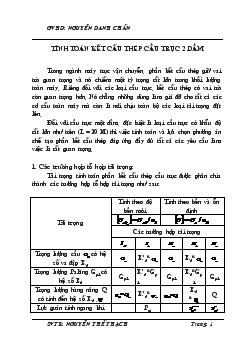 Bài giảng Tính toán kết cấu thép cầu trục 2 dầm