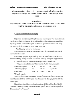 Báo cáo Đánh giá tình hình phát triển kinh tế xã hội và hiện trạng lưới điện thành phố Điện Biên - Giai đoạn 2004 - 2010